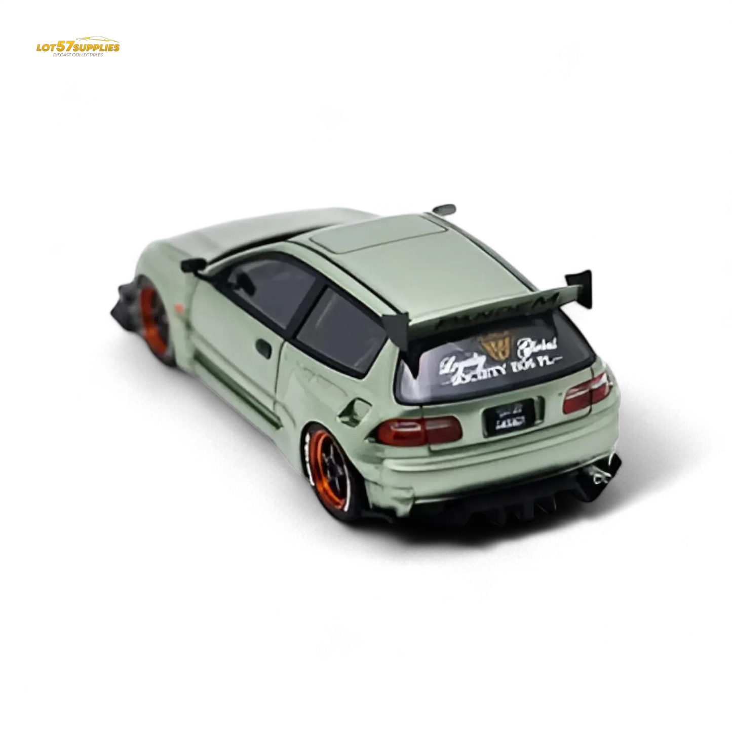 YM Model Honda Civic Pandem EG4 K20 Modified Bronze Green 1:64 Limited to 399 PCS - ToylandEU