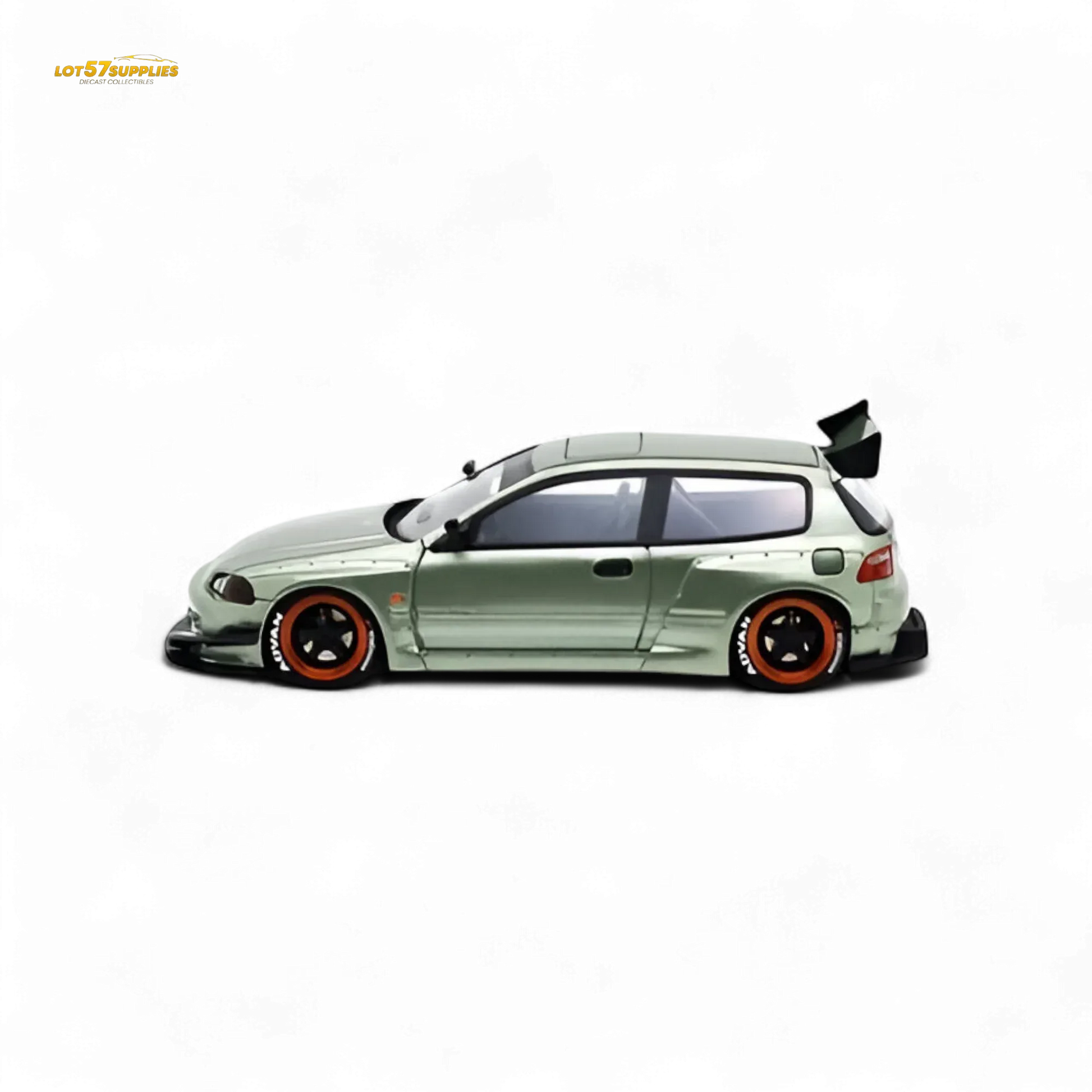 YM Model Honda Civic Pandem EG4 K20 Modified Bronze Green 1:64 Limited to 399 PCS - ToylandEU