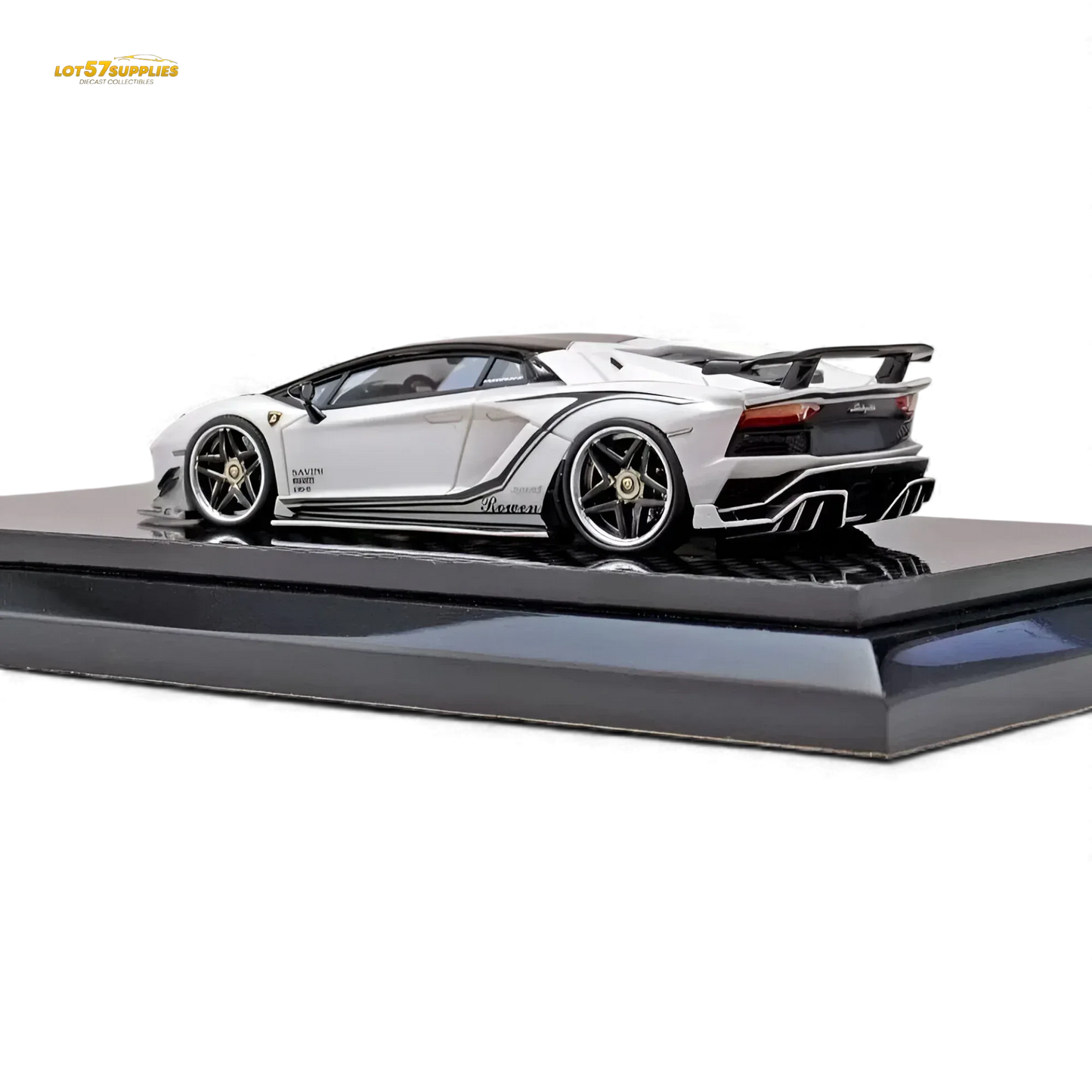 YM Model Lamborghini Aventador S Advance Edition Rowen White 1:64 - ToylandEU