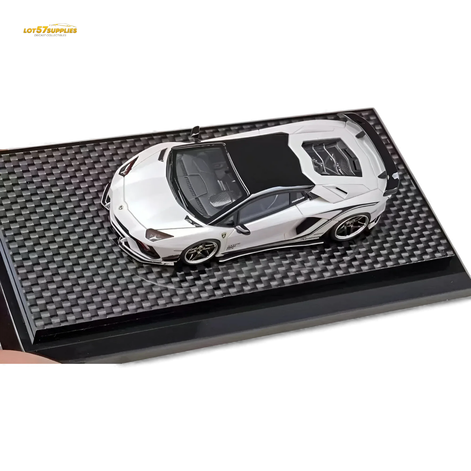 YM Model Lamborghini Aventador S Advance Edition Rowen White 1:64 - ToylandEU