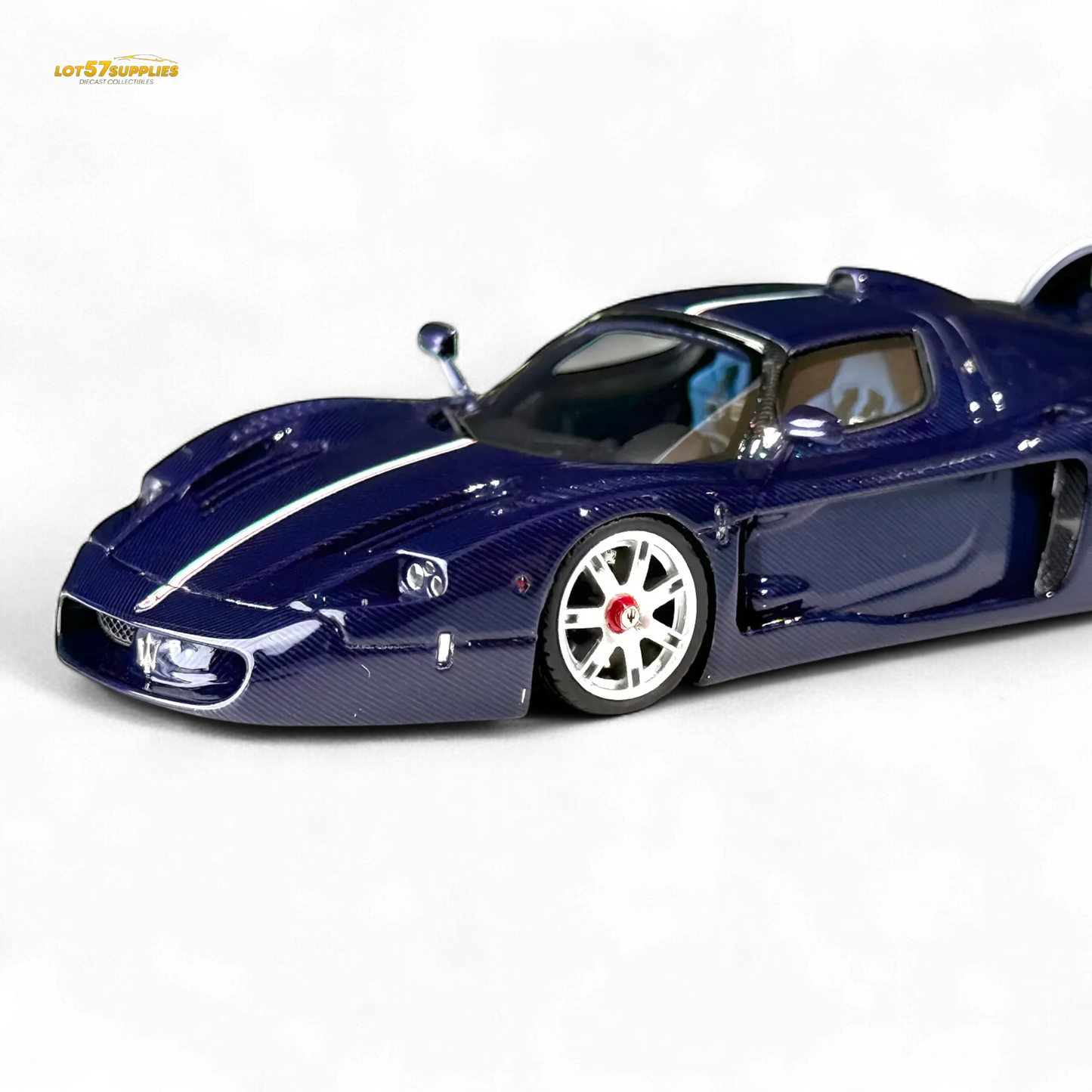 YM Model Maserati MC12 Stradale Corsa Blue Carbon 1:64 - ToylandEU