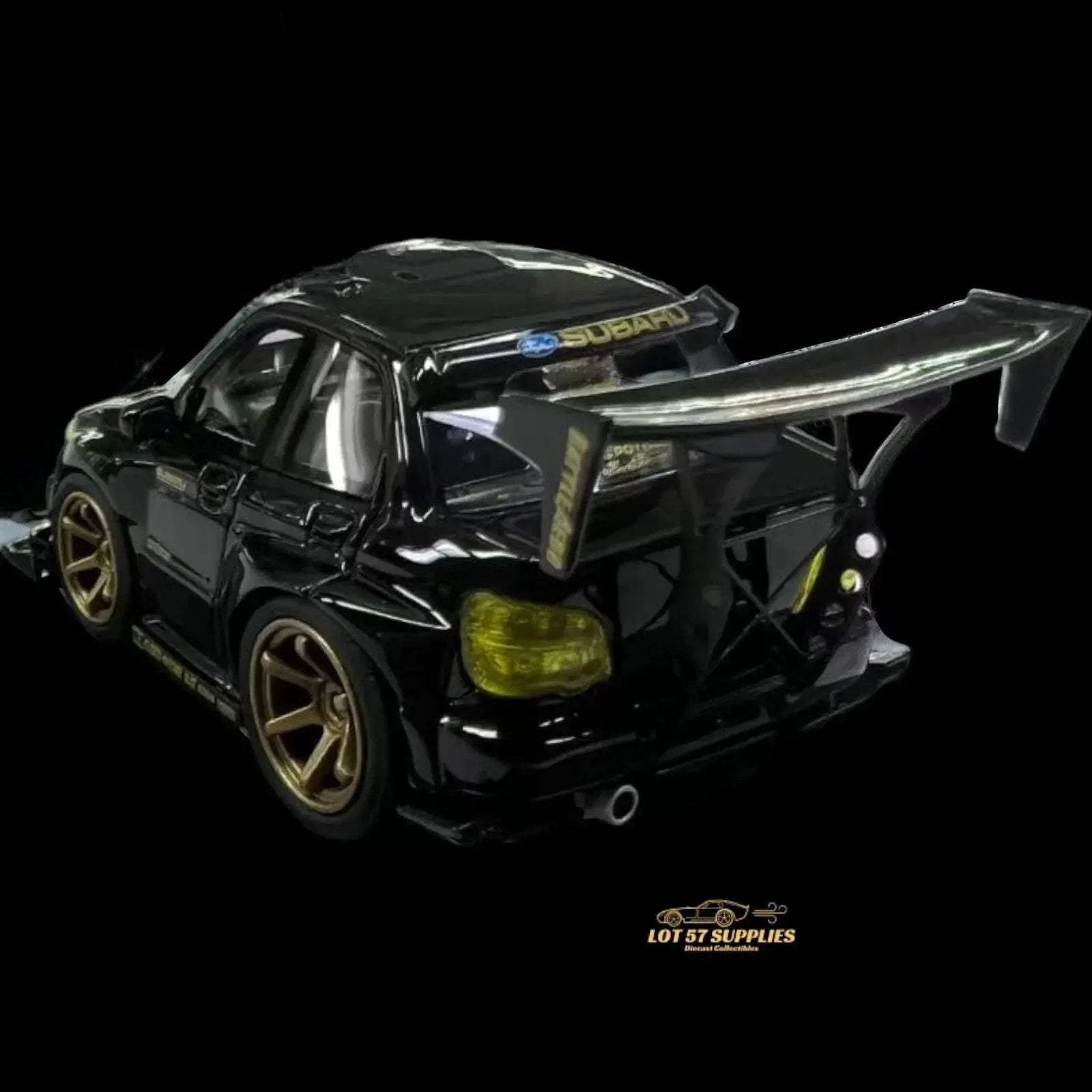 YM model X Q CAR Subaru Impreza WRX STI Voltex Black Gold Resin 1:64 - ToylandEU