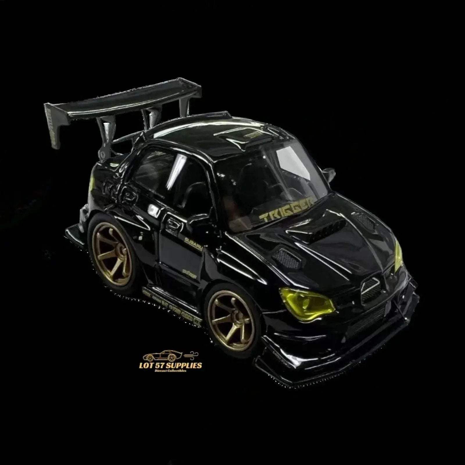 YM model X Q CAR Subaru Impreza WRX STI Voltex Black Gold Resin 1:64 - ToylandEU