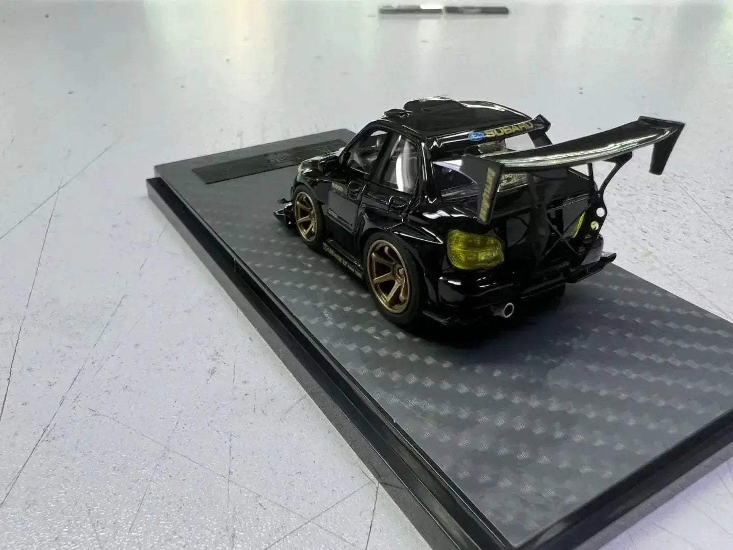 YM model X Q CAR Subaru Impreza WRX STI Voltex Black Gold Resin 1:64 - ToylandEU