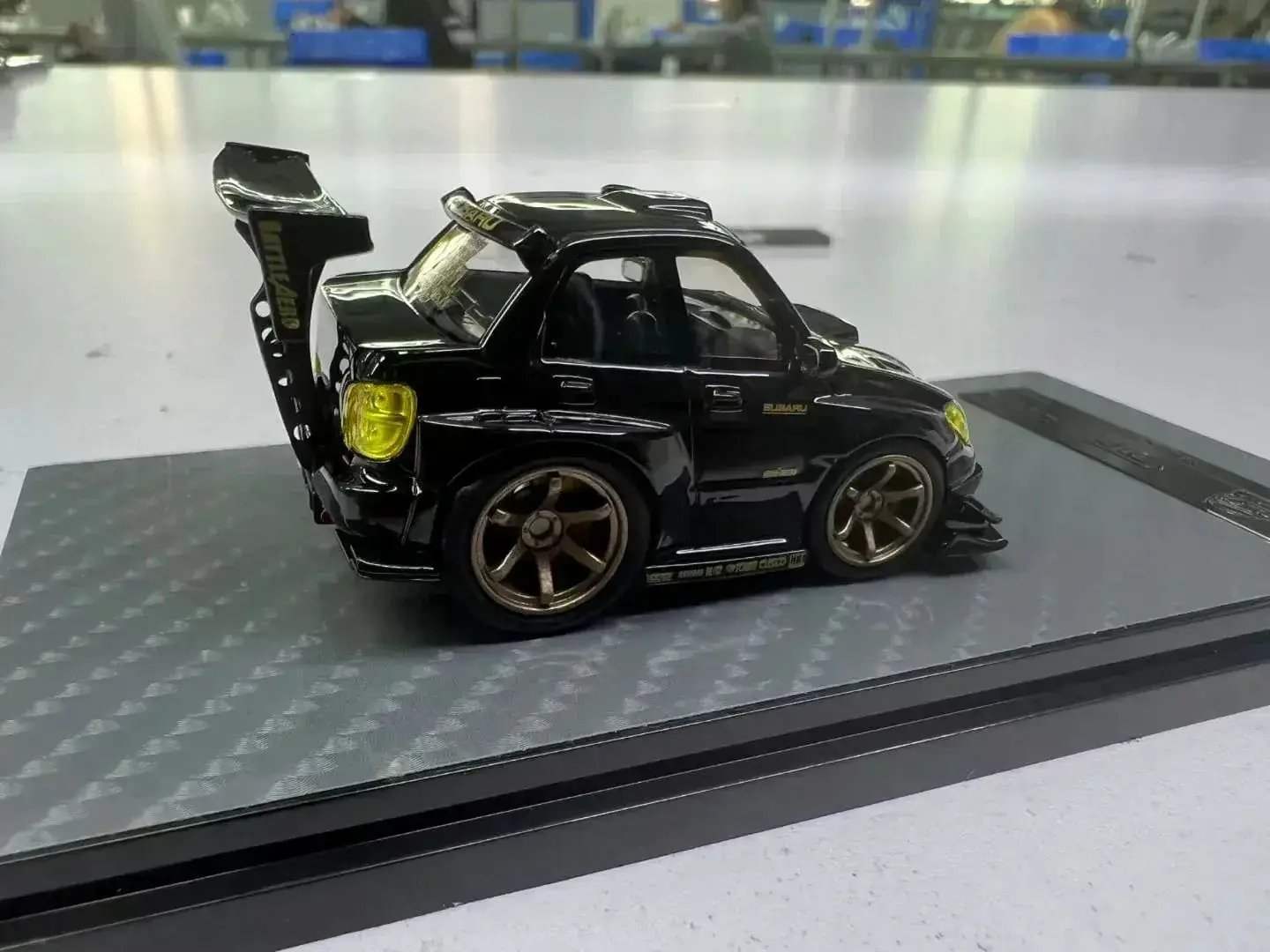 YM model X Q CAR Subaru Impreza WRX STI Voltex Black Gold Resin 1:64 - ToylandEU