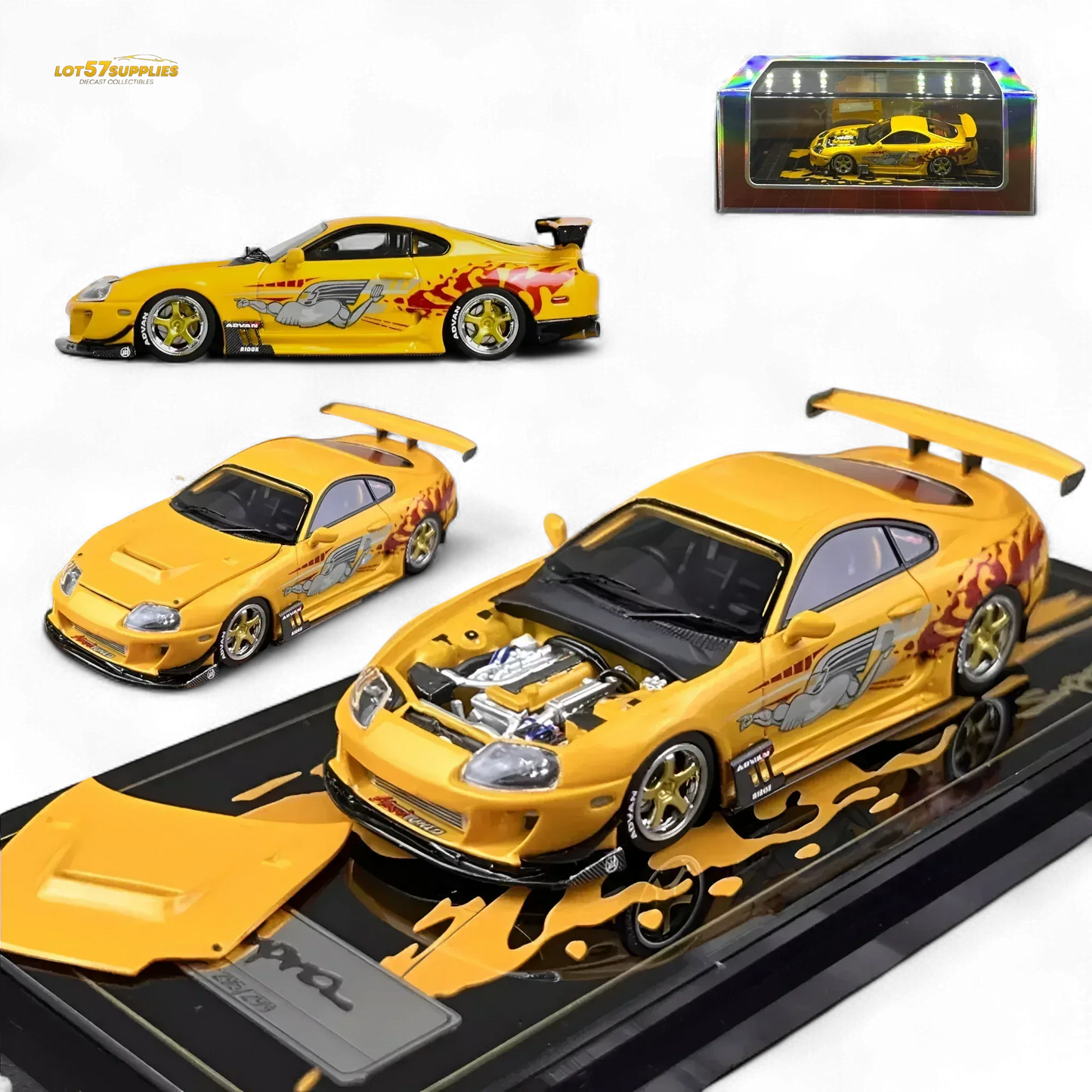YM Model Toyota Supra JZA80 Paul Walker Need For Speed Tribute 299 Pcs V2 1:64 - ToylandEU