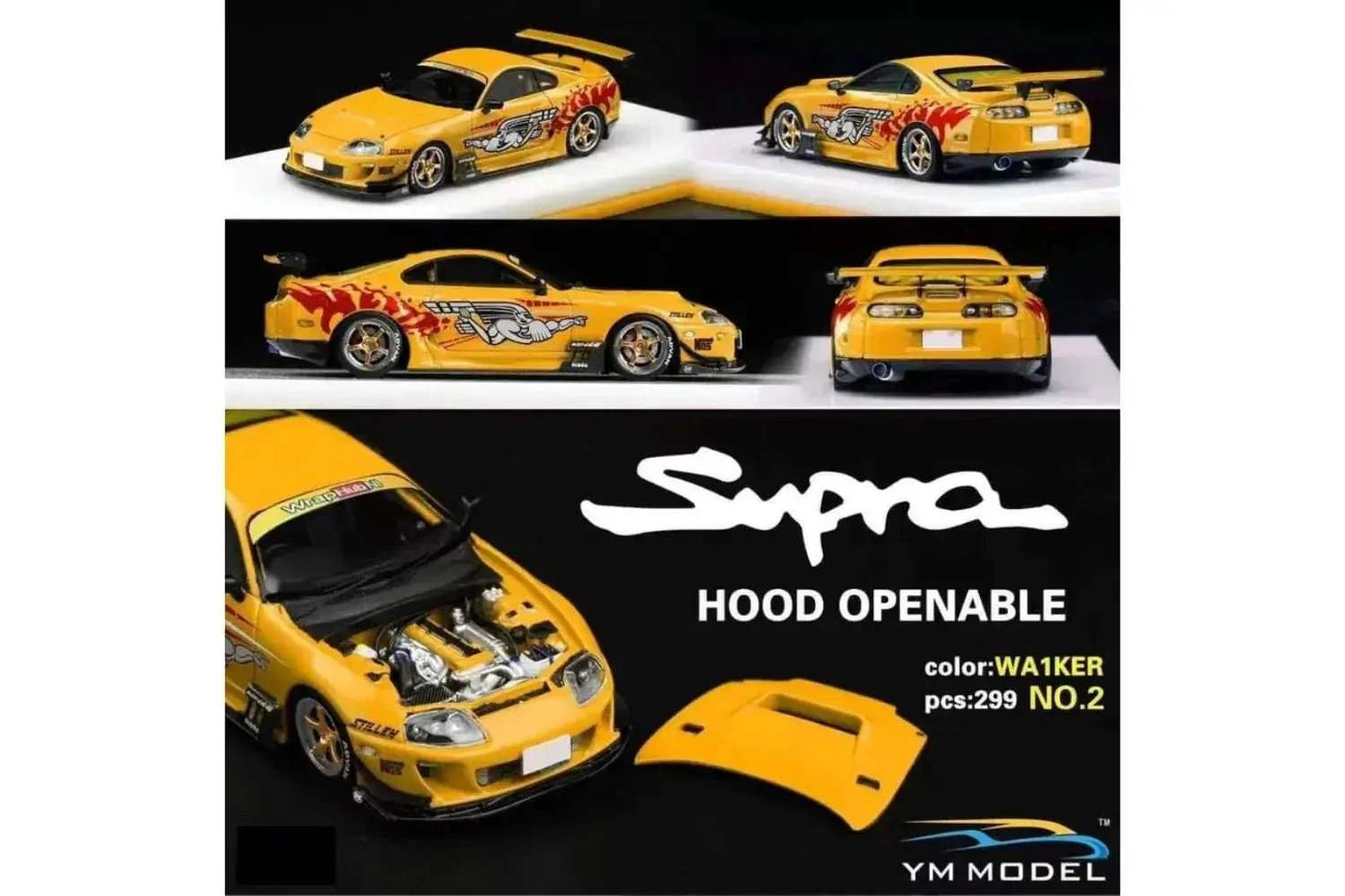 YM Model Toyota Supra JZA80 Paul Walker Need For Speed Tribute 299 Pcs V2 1:64 - ToylandEU