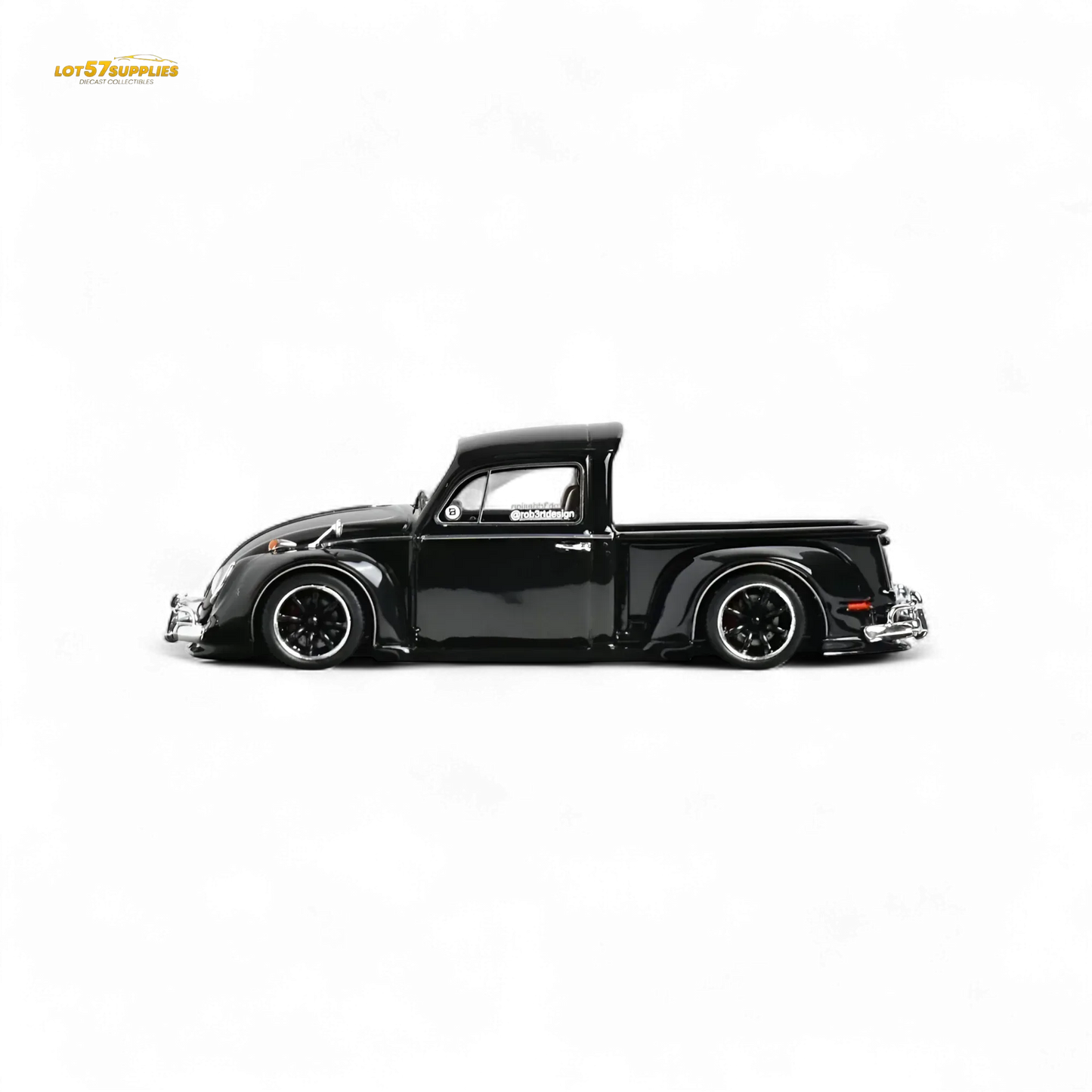 YM Model X Robert Design Volkswagen Beetle Pickup Truck FUSCUP in Black 1:64 Limited to 499 Pcs - ToylandEU