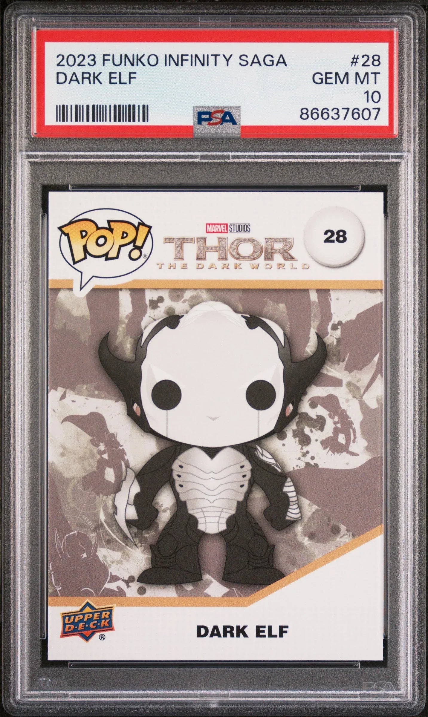 2023 UPPER DECK FUNKO POP MARVEL DARK ELF #28 PSA 10 - ToylandEU