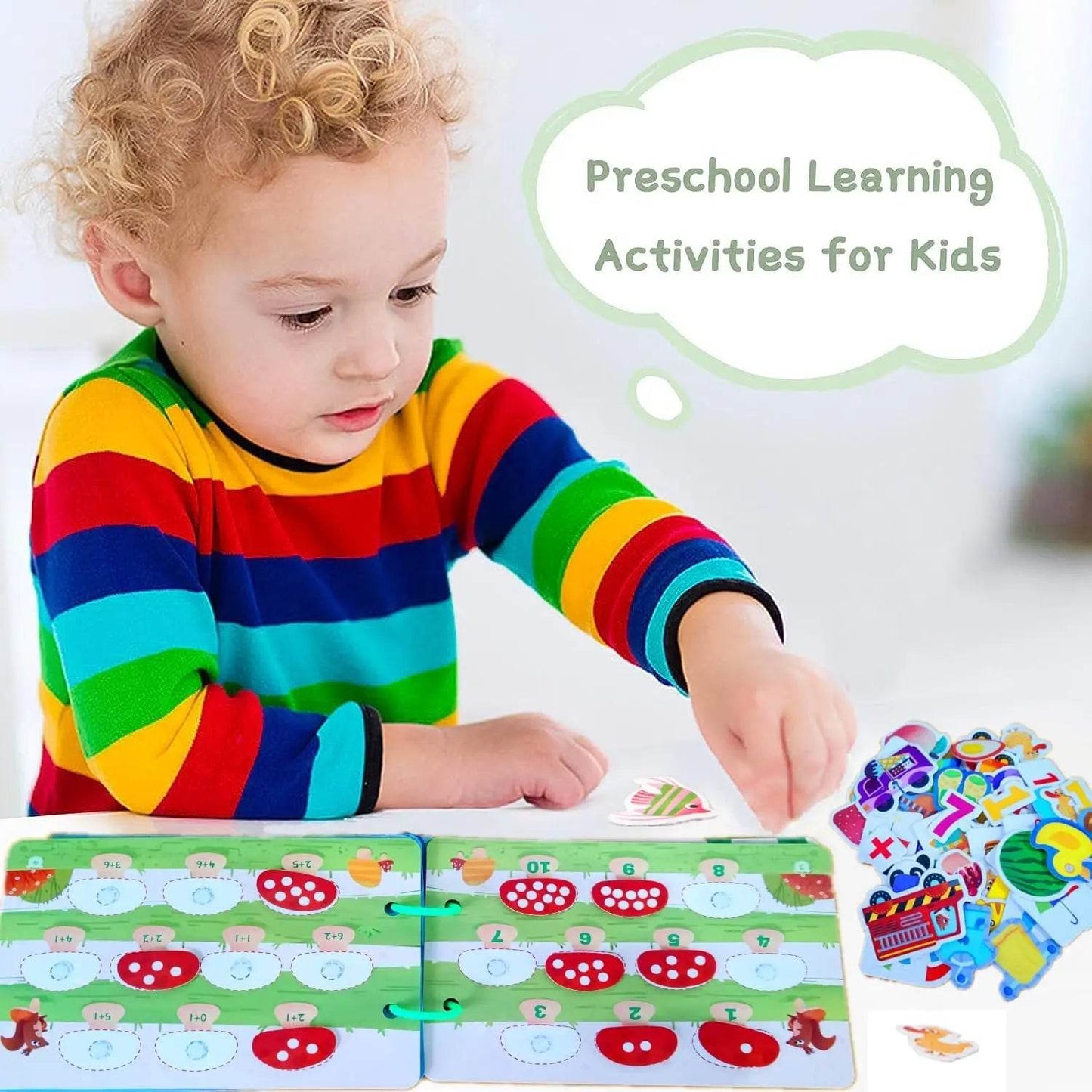 Yeahbo Busy Book for 2 3 4 Year Old Girls Boys 2 Pcs Montessori Educational Travel Toys Gifts for 2-5 Year Olds - ToylandEU