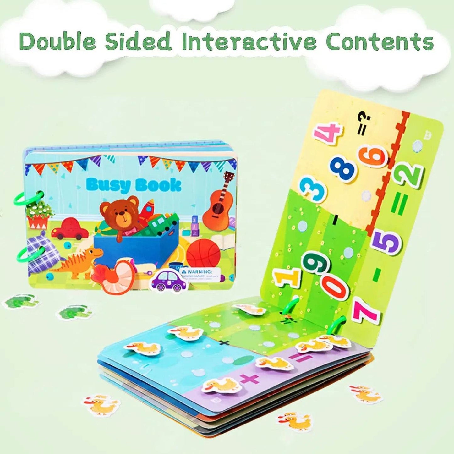 Yeahbo Busy Book for 2 3 4 Year Old Girls Boys 2 Pcs Montessori Educational Travel Toys Gifts for 2-5 Year Olds - ToylandEU