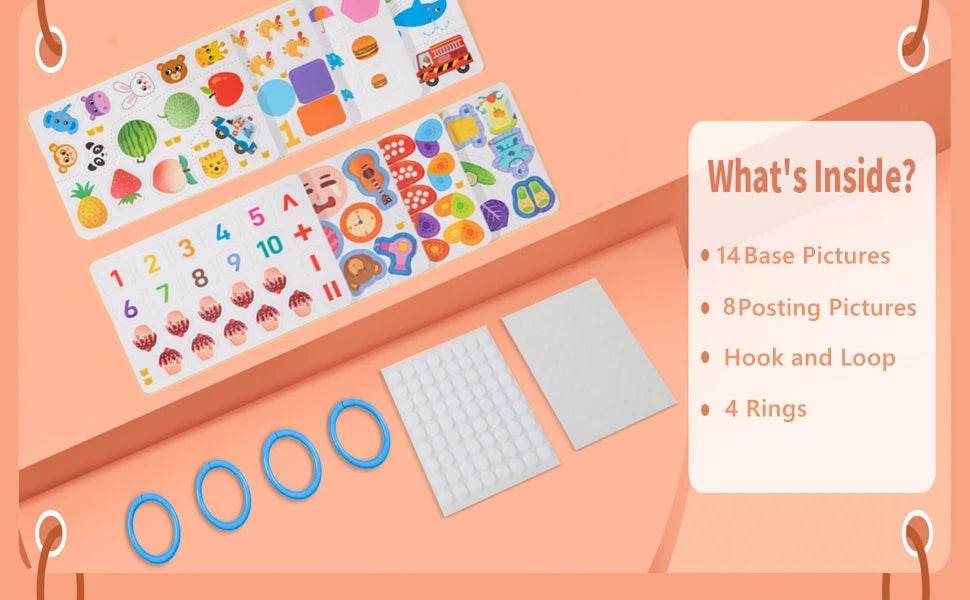 Yeahbo Busy Book for 2 3 4 Year Old Girls Boys 2 Pcs Montessori Educational Travel Toys Gifts for 2-5 Year Olds - ToylandEU