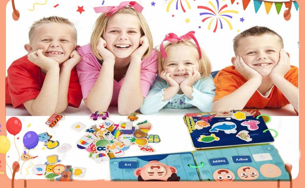 Yeahbo Busy Book for 2 3 4 Year Old Girls Boys 2 Pcs Montessori Educational Travel Toys Gifts for 2-5 Year Olds - ToylandEU