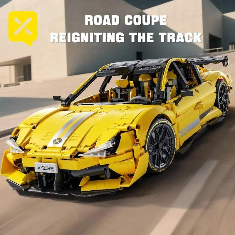 Yellow Racing Car Building Blocks Set For All Ages - ToylandEU