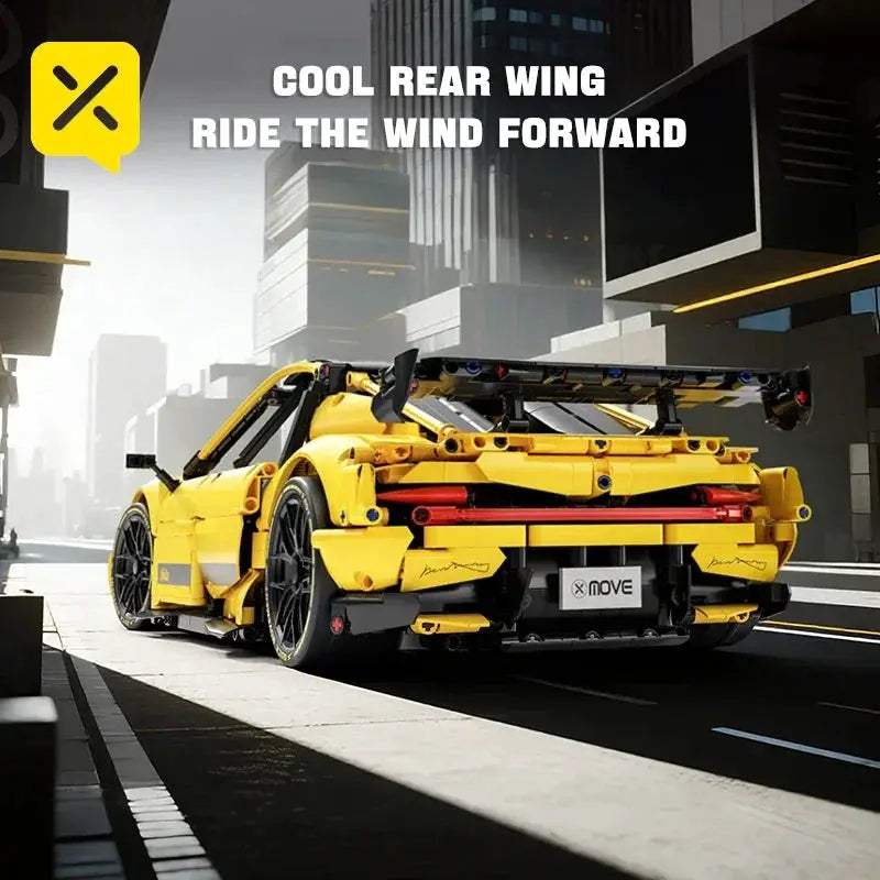 Yellow Racing Car Building Blocks Set For All Ages - ToylandEU