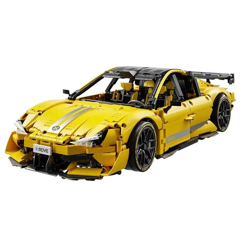 Yellow Racing Car Building Blocks Set For All Ages - ToylandEU