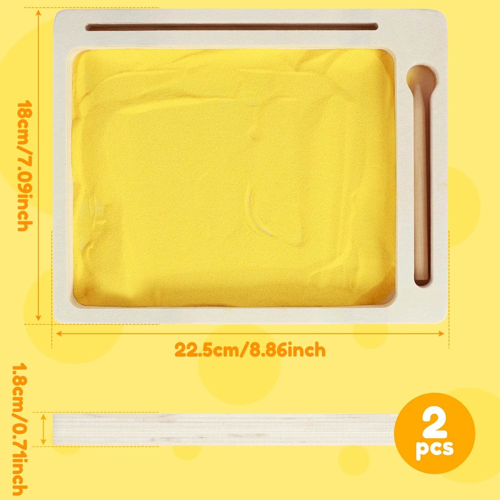 1/2PCS Wooden Montessori Sand Tray With Wooden Pen For Writing Letters And Numbers Early Educational Toys Gifts Party Game - ToylandEU