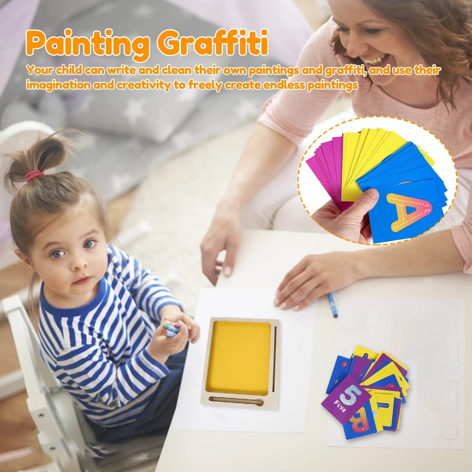 1/2PCS Wooden Montessori Sand Tray With Wooden Pen For Writing Letters And Numbers Early Educational Toys Gifts Party Game - ToylandEU