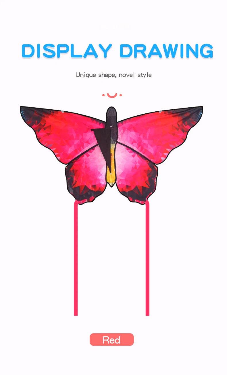 YongJian Beautiful Butterfly Kites Red Crystal Outdoor Toys - ToylandEU