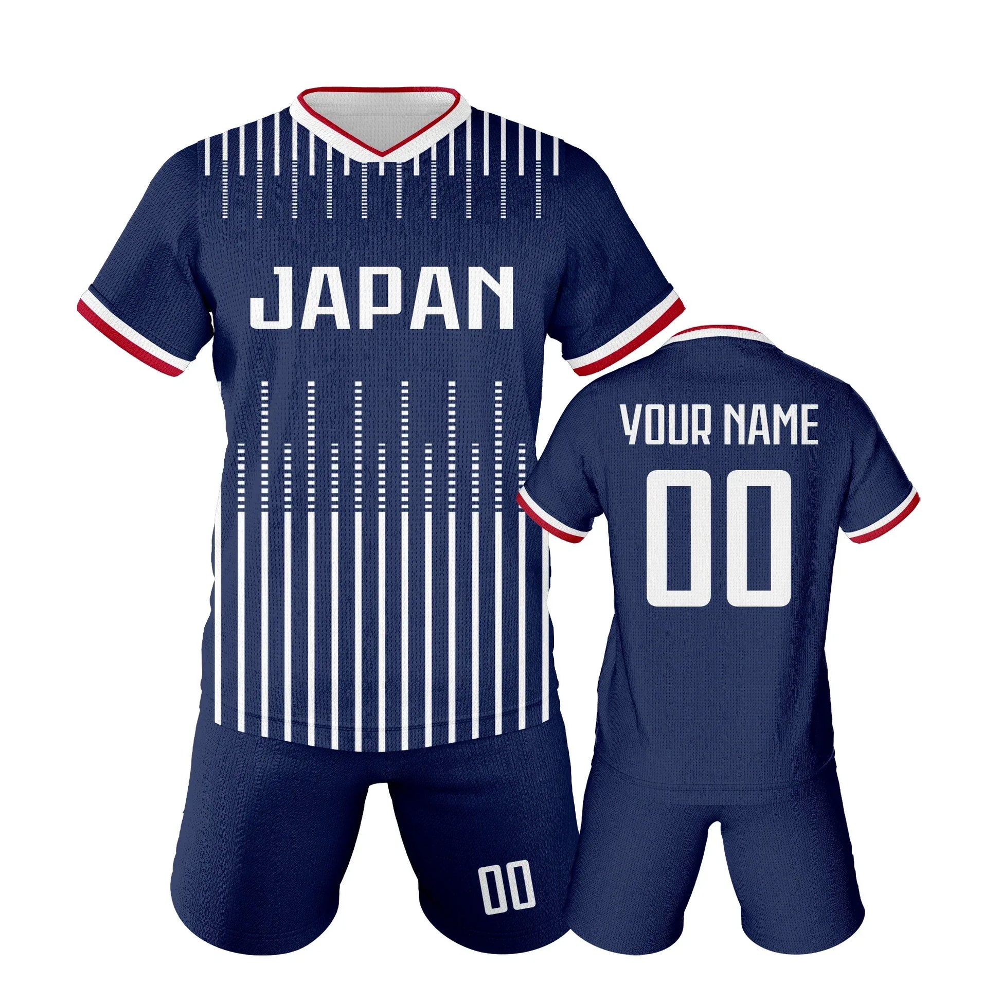 Youth Custom Soccer Jersey Kit With Name And Number Personalization Unisex Knit Sublimation Football Shirt Size 3-14Y - ToylandEU