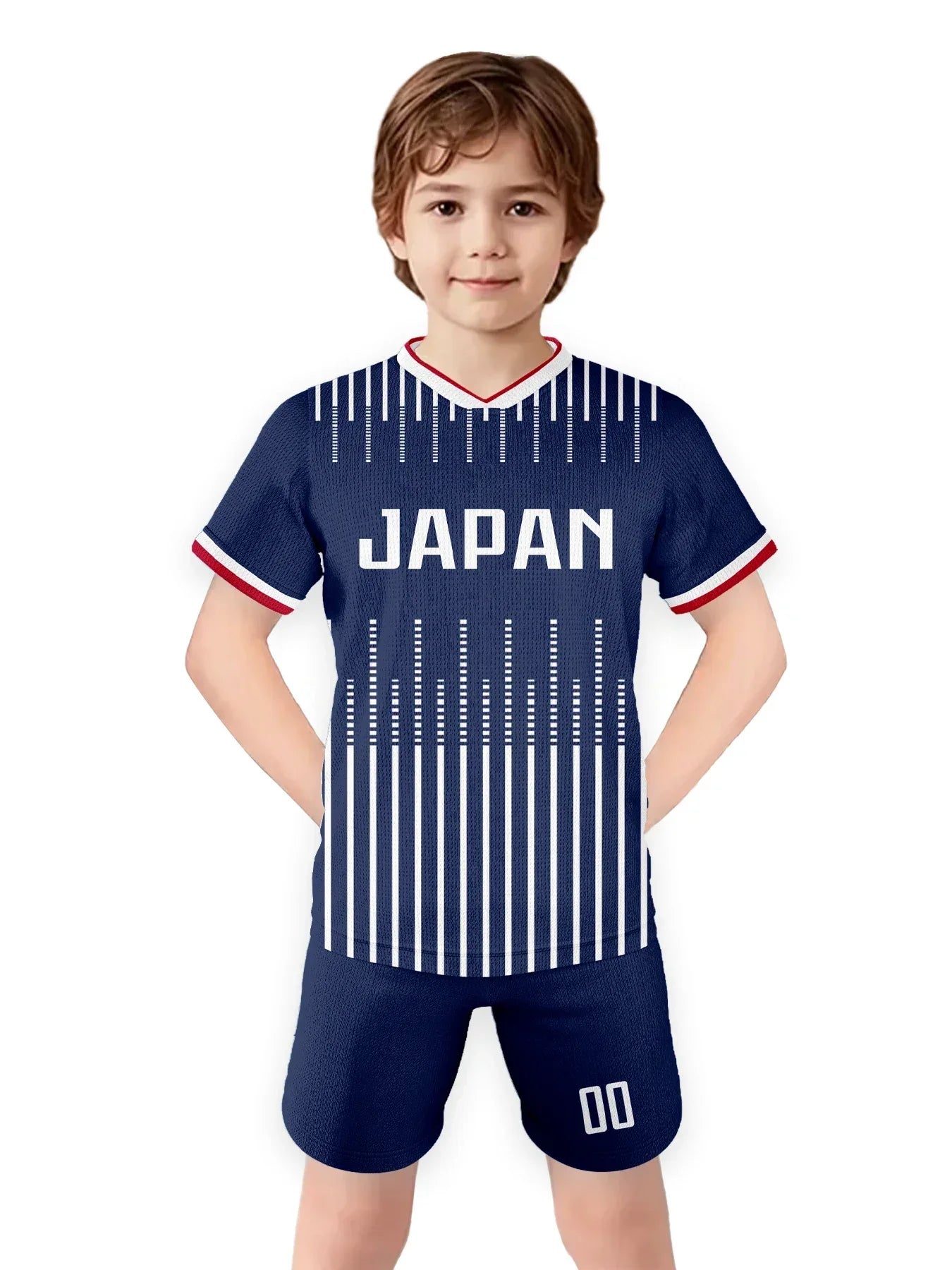Youth Custom Soccer Jersey Kit With Name And Number Personalization Unisex Knit Sublimation Football Shirt Size 3-14Y - ToylandEU