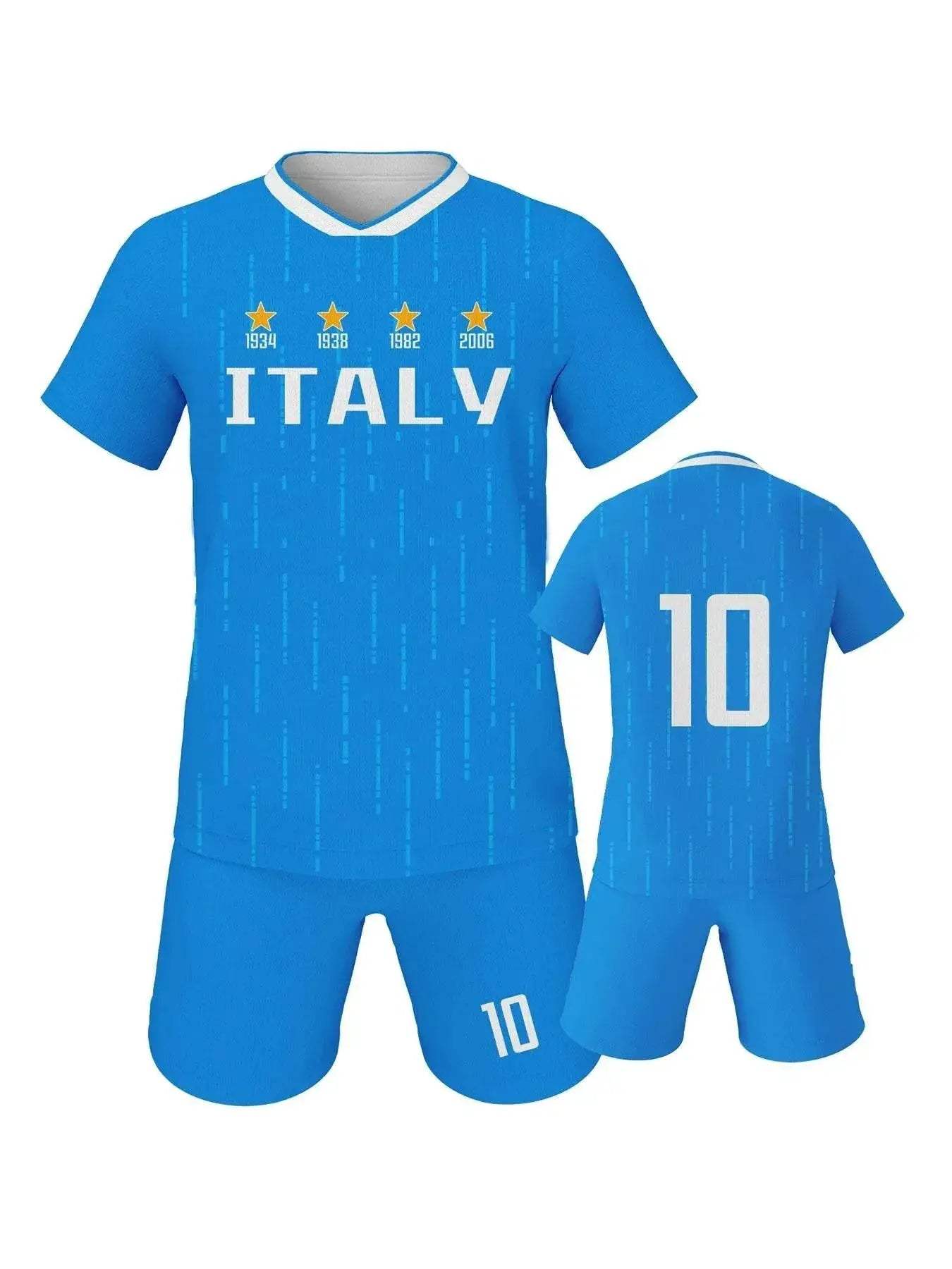 Youth Soccer Uniform Set - Breathable Football Training Jerseys for Boys & Girls - Inspired by France, Spain, Italy & Brazil - ToylandEU