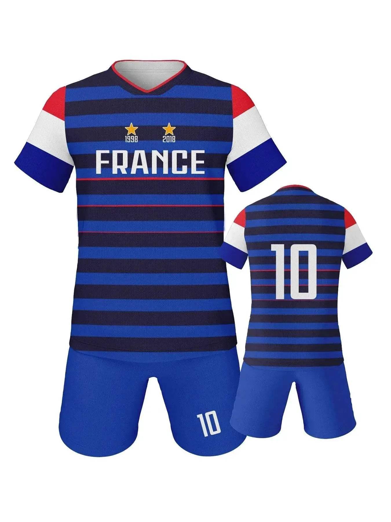 Youth Soccer Uniform Set - Breathable Football Training Jerseys for Boys & Girls - Inspired by France, Spain, Italy & Brazil - ToylandEU