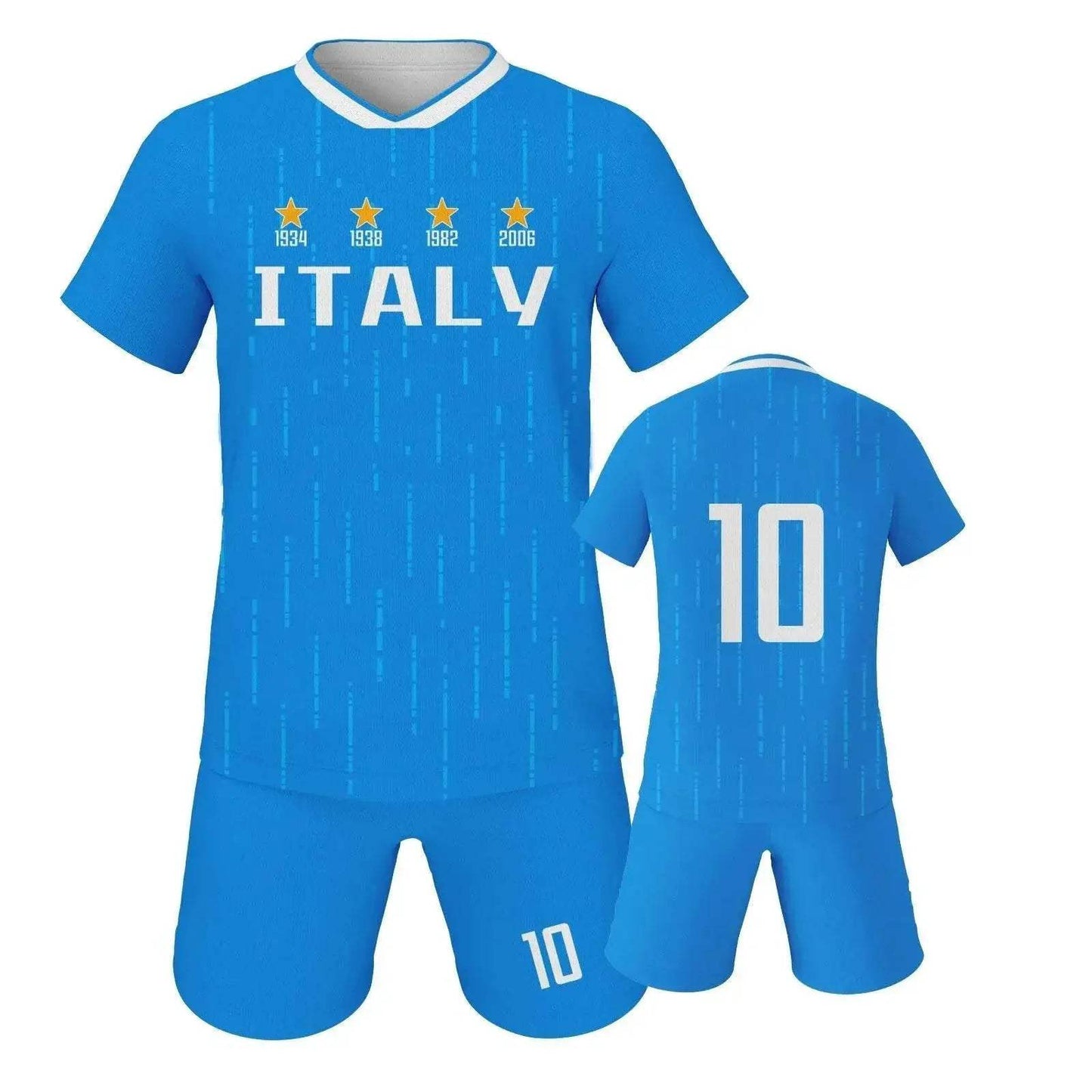 Youth Soccer Uniform Set - Breathable Football Training Jerseys for Boys & Girls - Inspired by France, Spain, Italy & Brazil - ToylandEU
