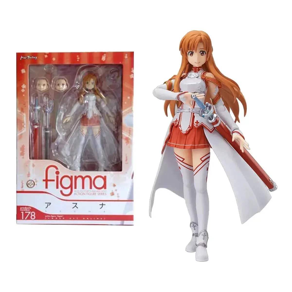 Yuuki Asuna Action Figure, Anime Figurines Sword Art Online, Toy Face Swap and Movable Joints 15 CM - ToylandEU