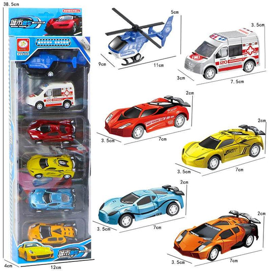 Conjunto de mini escavadeira e veículo ZK20 1:64 com ação de recuo - ToylandEU