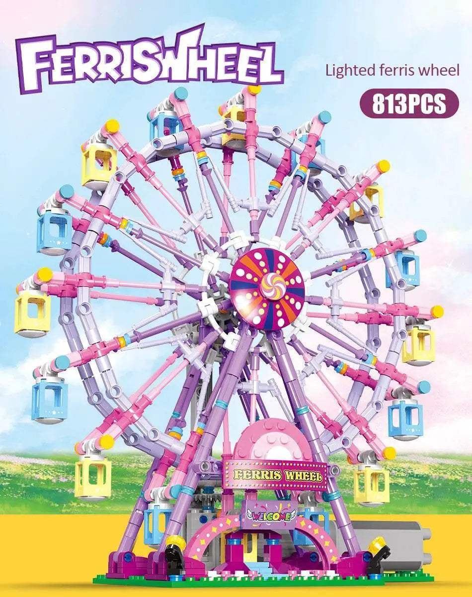 ZKZC Cherry Blossom Color City Friends LED Ferris Wheel Toy - ToylandEU