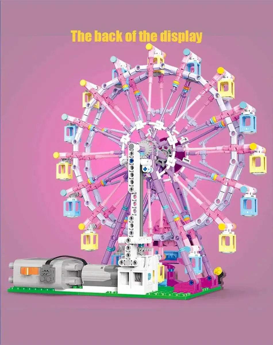 ZKZC Cherry Blossom Color City Friends LED Ferris Wheel Toy - ToylandEU
