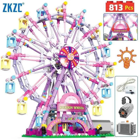  ZKZC Cherry Blossom Color LED Ferris Wheel Building Toy -  ToylandEU™