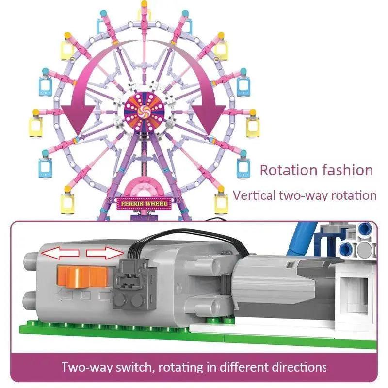 ZKZC Cherry Blossom Color LED Ferris Wheel Building Toy -  ToylandEU™