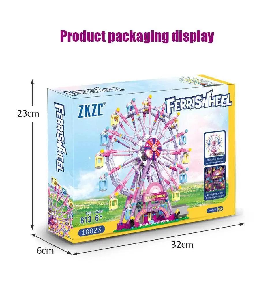  ZKZC Cherry Blossom Color LED Ferris Wheel Building Toy -  ToylandEU™