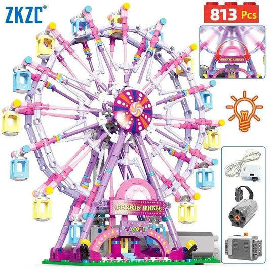  ZKZC Cherry Blossom Color LED Ferris Wheel Building Toy -  ToylandEU™
