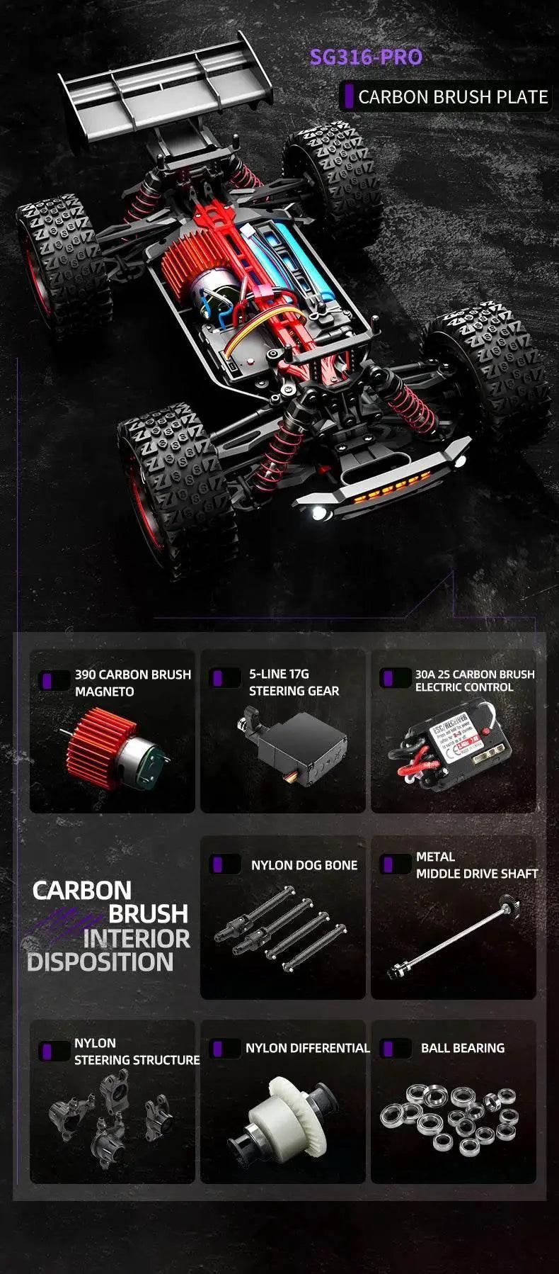  ZLL SG316 MAX 1:16 High Speed RC Off Road Car Toys -  ToylandEU™