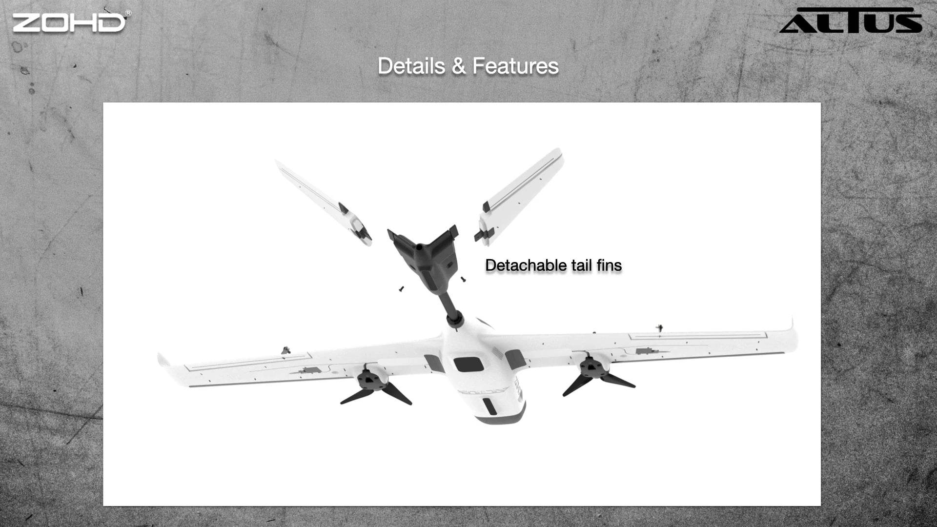 ZOHD Altus 980mm Wingspan Twin Motor V-Tail EPP FPV RC Airplane - ToylandEU