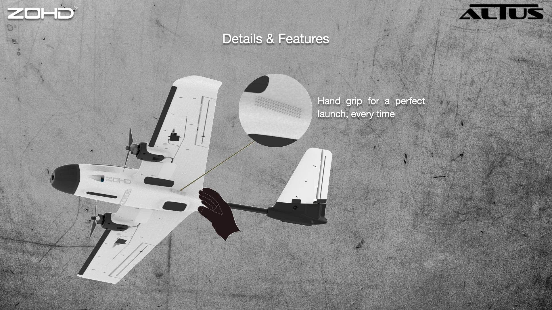 ZOHD Altus 980mm Wingspan Twin Motor V-Tail EPP RC Airplane - ToylandEU