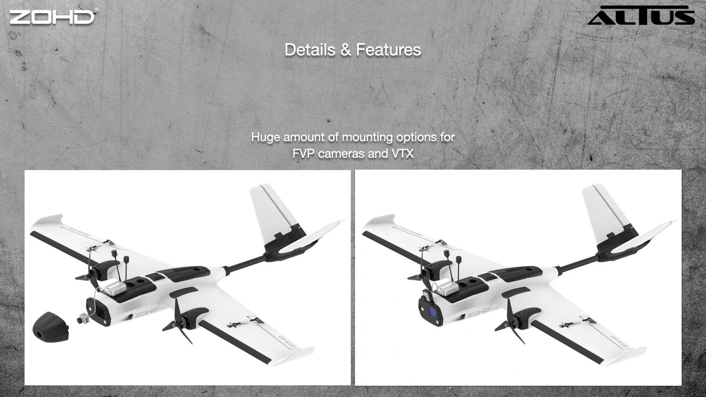 ZOHD Altus 980mm Wingspan Twin Motor V-Tail EPP RC Airplane - ToylandEU