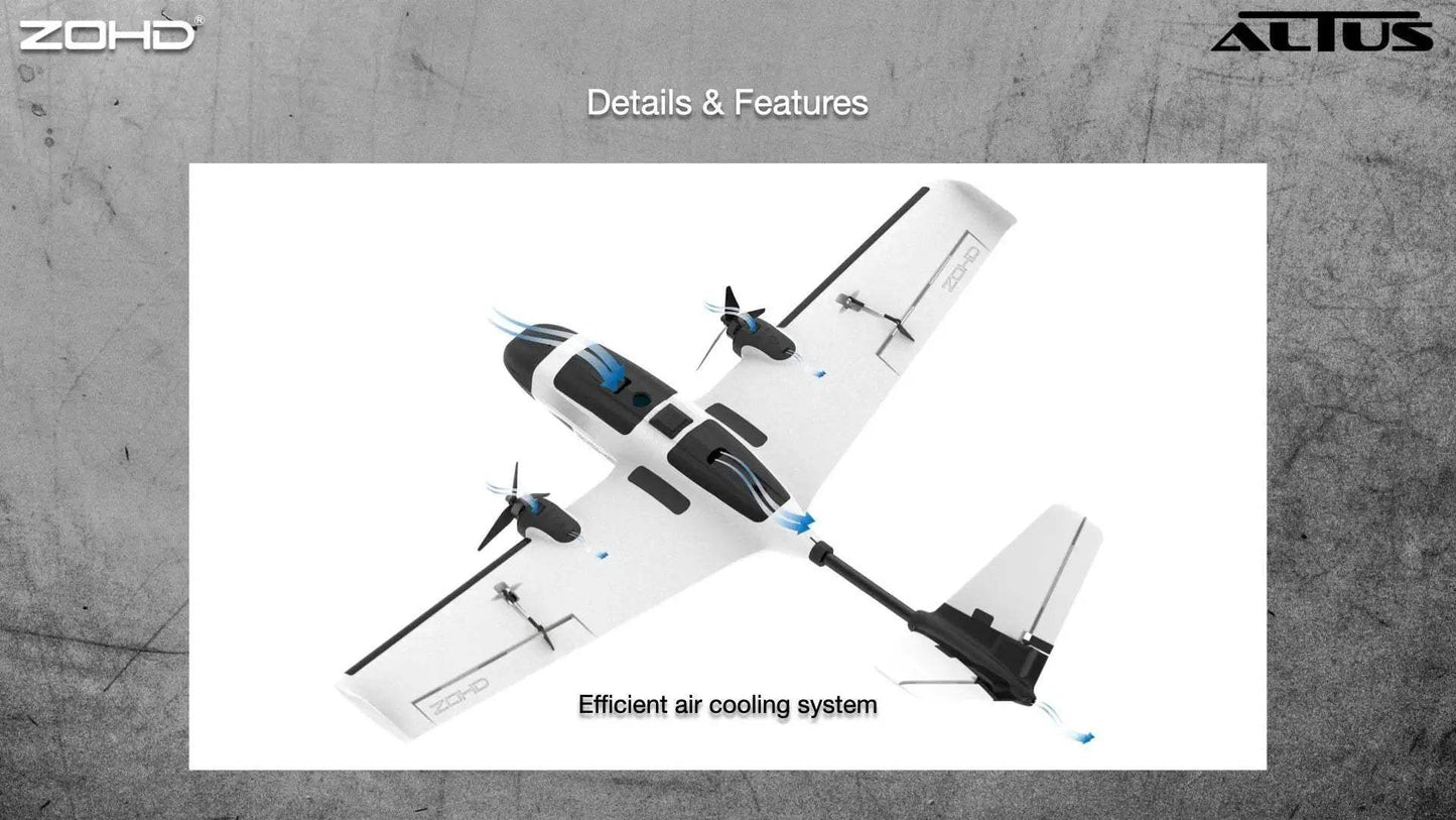  ZOHD Altus 980mm Wingspan Twin Motor V-Tail EPP RC Plane -  ToylandEU™