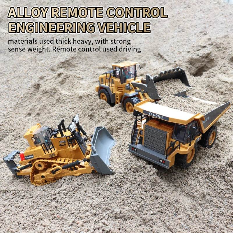 ZWN 2.4G Remote Control Excavator Dump Truck Toy for Kids - ToylandEU