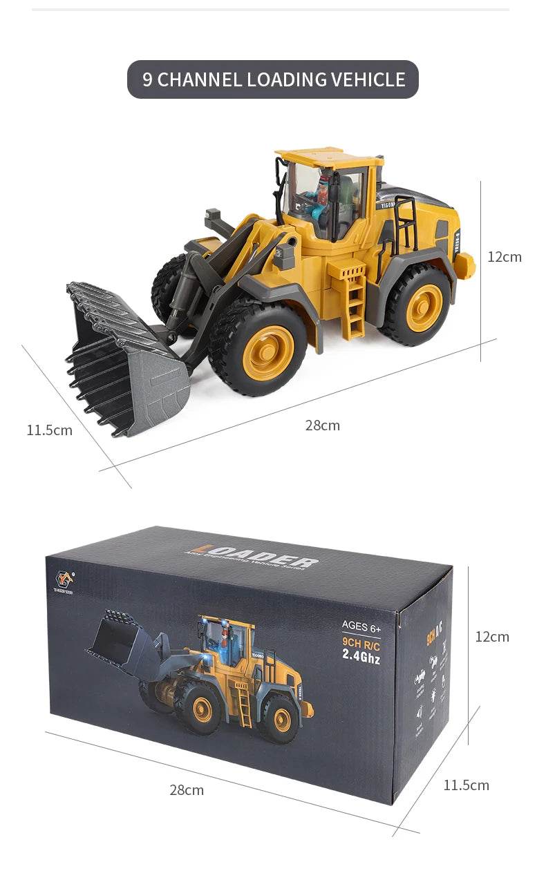 ZWN 2.4G Remote Control Excavator Dump Truck Toy for Kids - ToylandEU
