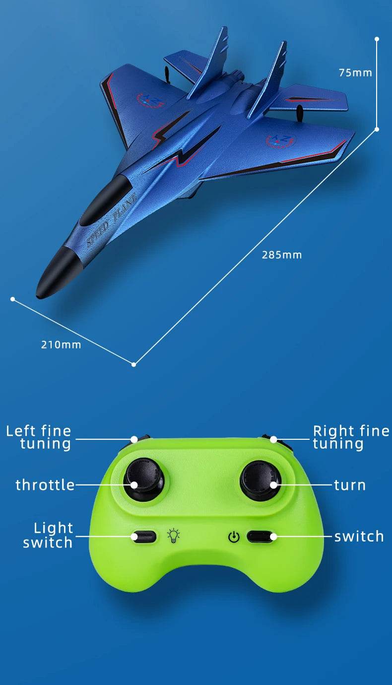 ZY-320 Remote Control Airplane With LED Lights For Kids - ToylandEU