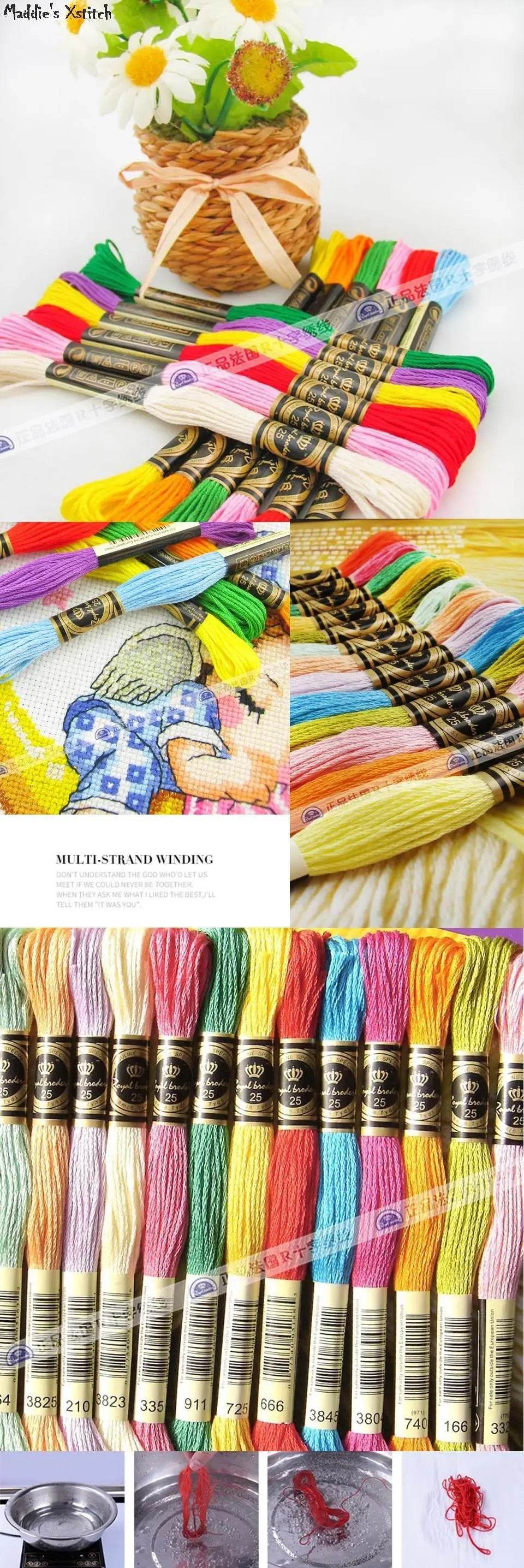 ZZ4311 Floral Cross Stitch Embroidery Kit - Not Printed Aida Cloth Painting Set - ToylandEU