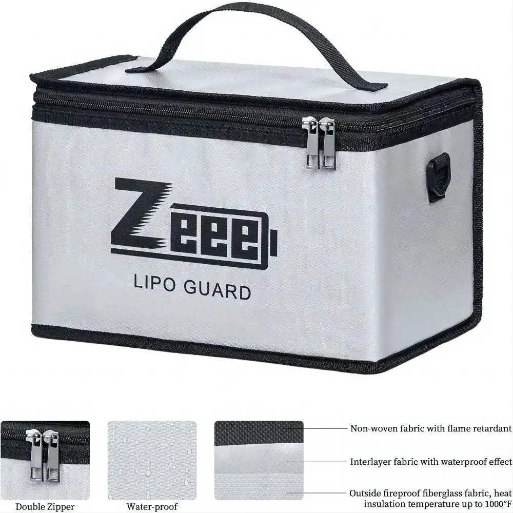 Zeee Lipo Safety Bag 10 Cells Adjustable Fireproof Storage Bag -  ToylandEU™
