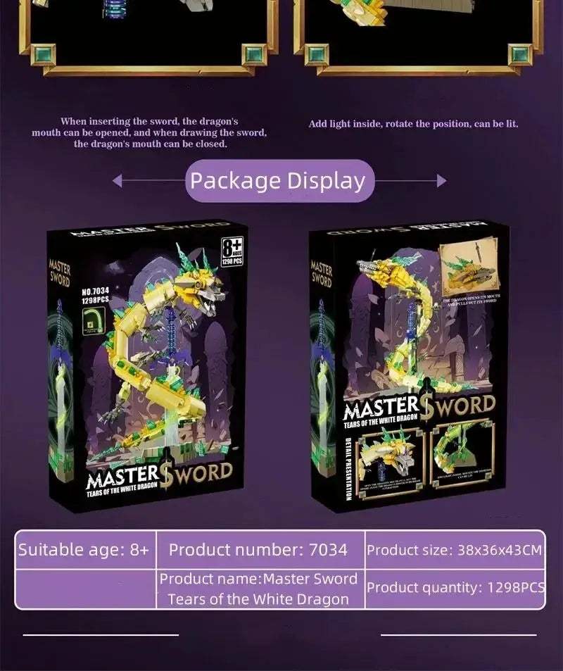 Zelda Master Sword MOC Bricks Desktop Ornament Kit - ToylandEU