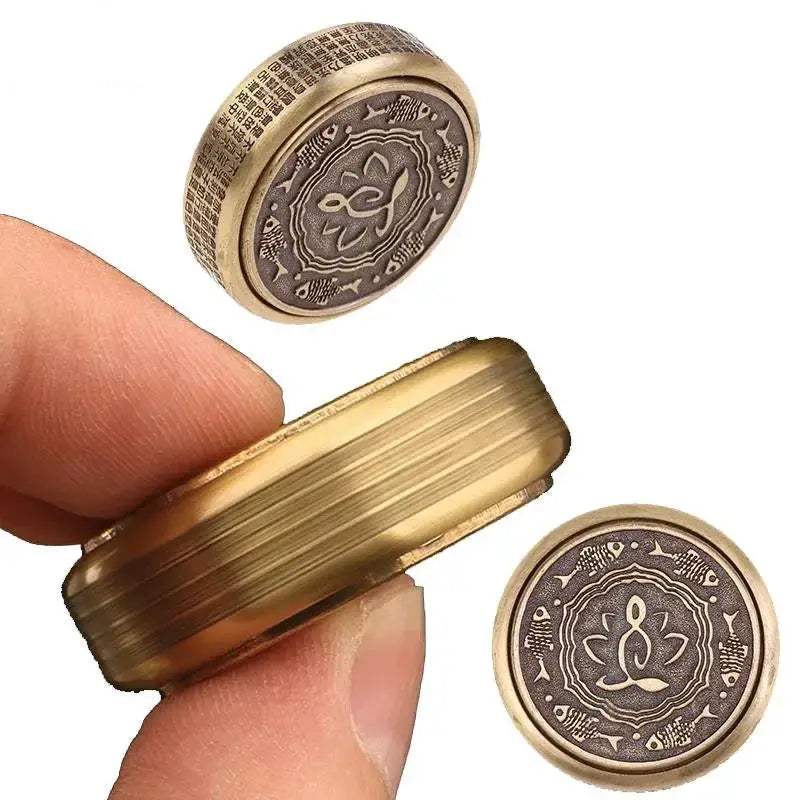 Zen Buddha Fidget Spinner Copper Stress Relief Desk Toy - ToylandEU