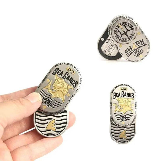 Zhi Shang Tan Bing Shark Mechanical Fidget Slider ADHD Metal EDC Fidget Toys Office Desk Toys Anxiety Stress Relief Toys - ToylandEU
