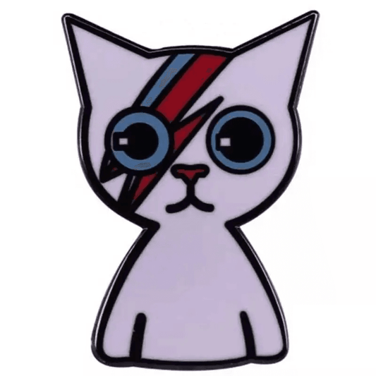  Ziggy Stardust Kitty Enamel Pin David Bowie Copper Backed -  ToylandEU™